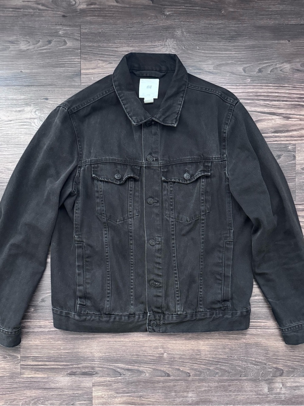 H&M Men's Black Denim Trucker Jacket